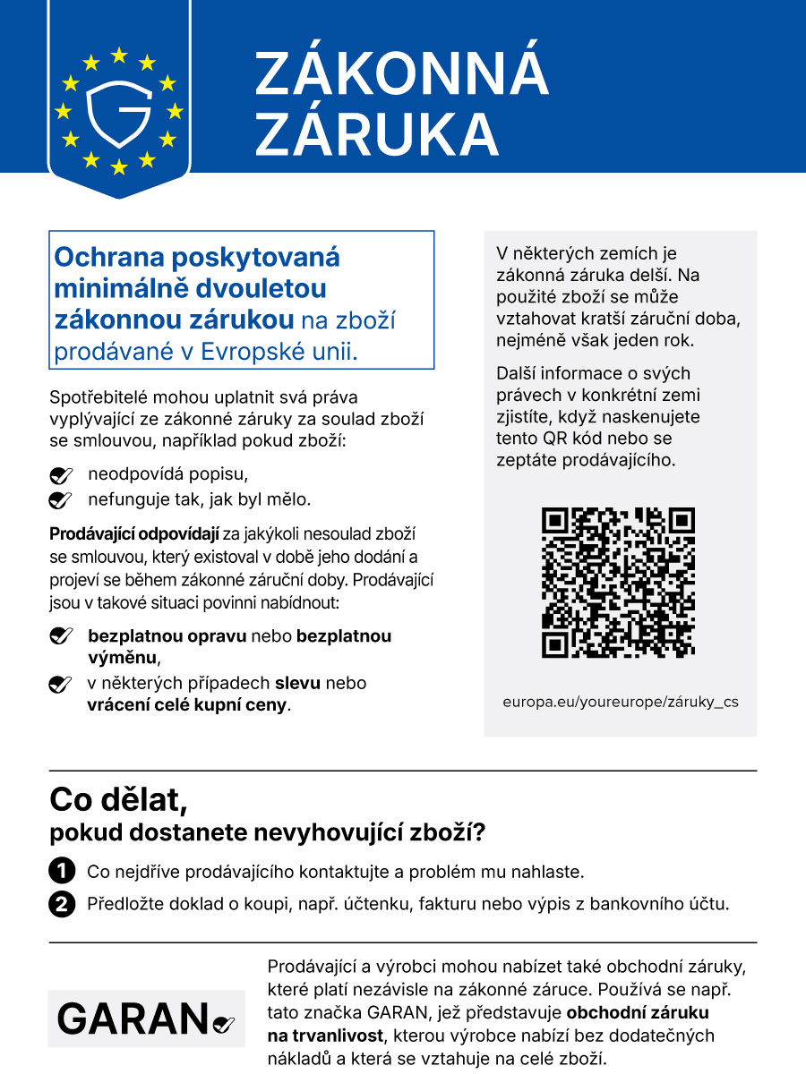 Informační leták o zákonné záruce