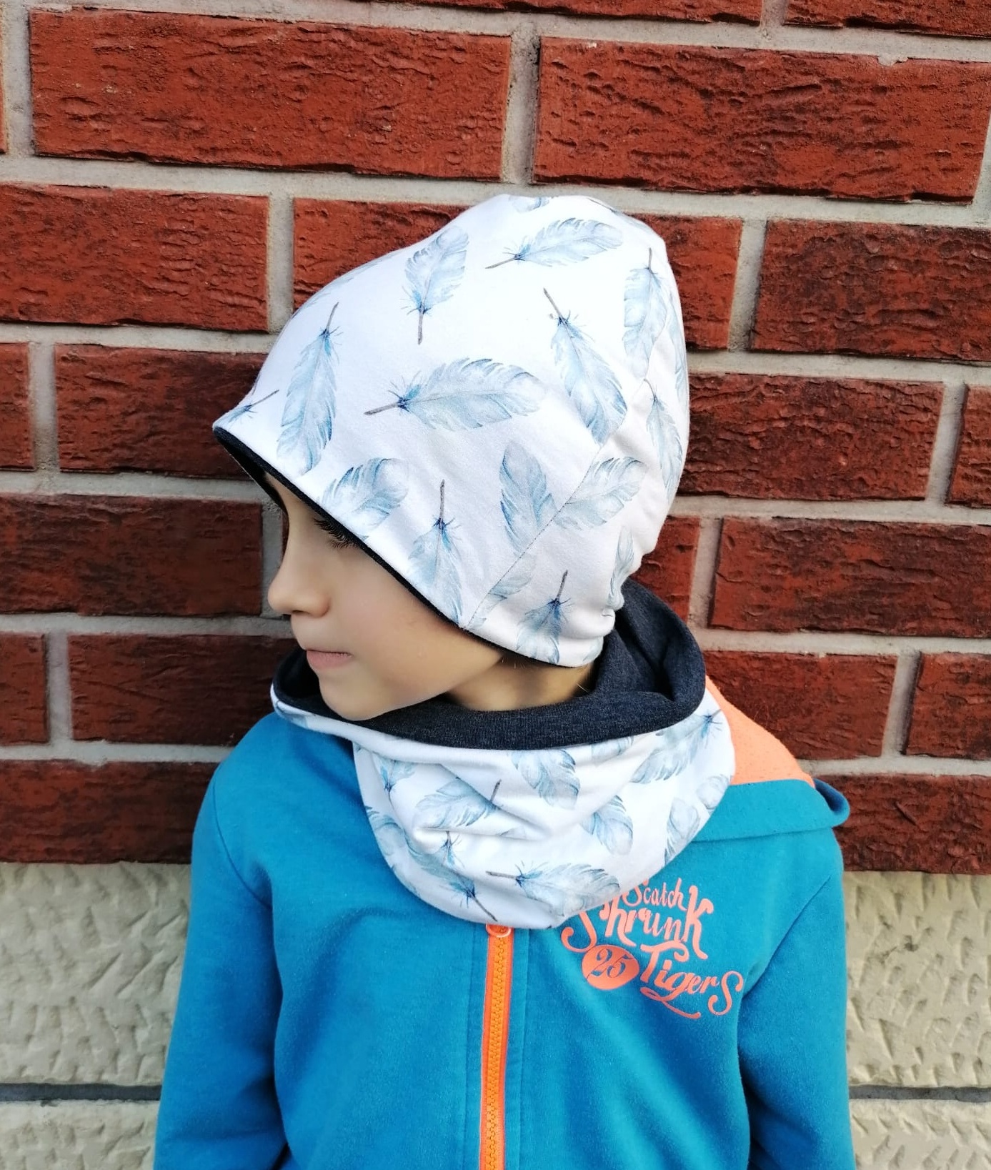 Jarní/podzimní sety čapka + nákrčník