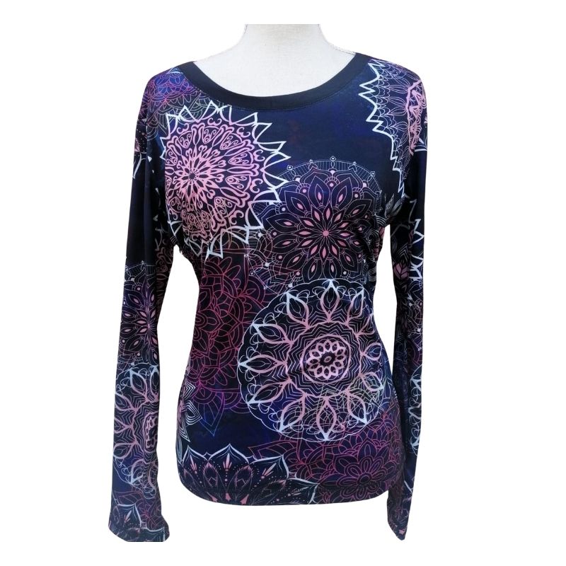 Dámská halenka mandaly fialová vel. L/XL