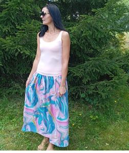 Dámská dlouhá letní sukně silky, vel. UNI  