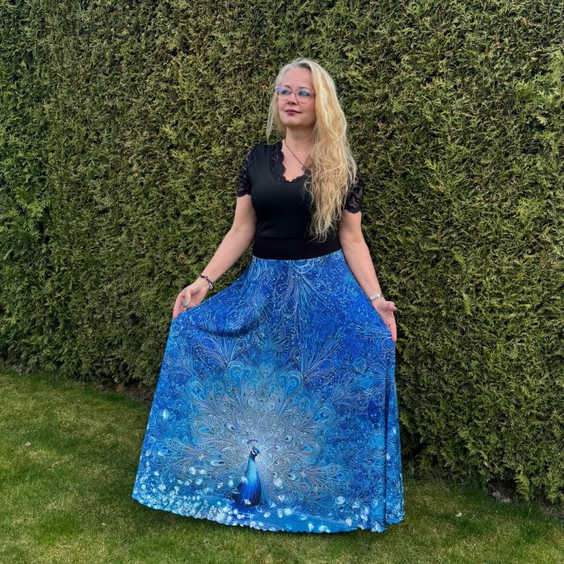 Dámská maxi sukně Modrý páv Venezia vel. S/L