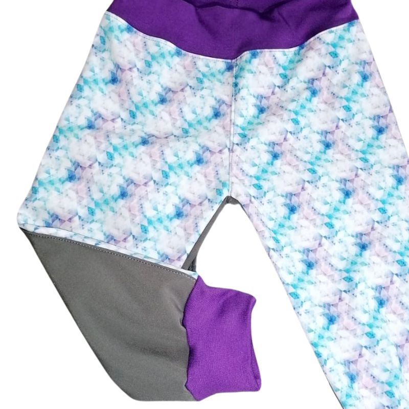 Zimní softshellové kalhoty pro holky, vel. 80/98 vzorované