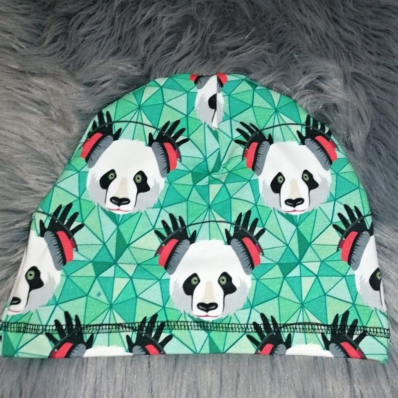 Jednovrstvá čepice, vz. panda geometrická, vel. 52/55