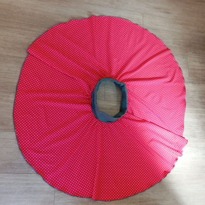 NIKOLEX Dívčí sukně silky, červená s puntíky, vel. 128/140