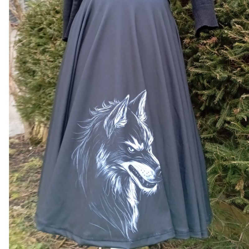 Dámská kolová sukně černá Vlk, vel. S/L