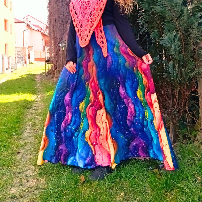 Dámská maxi sukně Barevné vlny Venezia vel. S/L