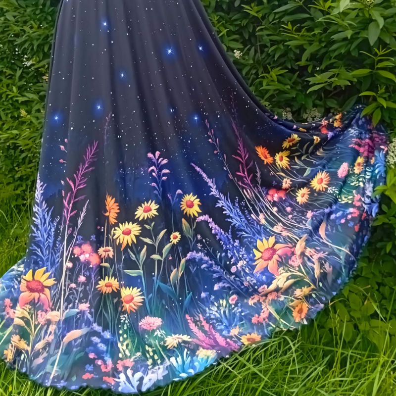 Dámská maxi sukně Noční louka Venezia vel. L/XL