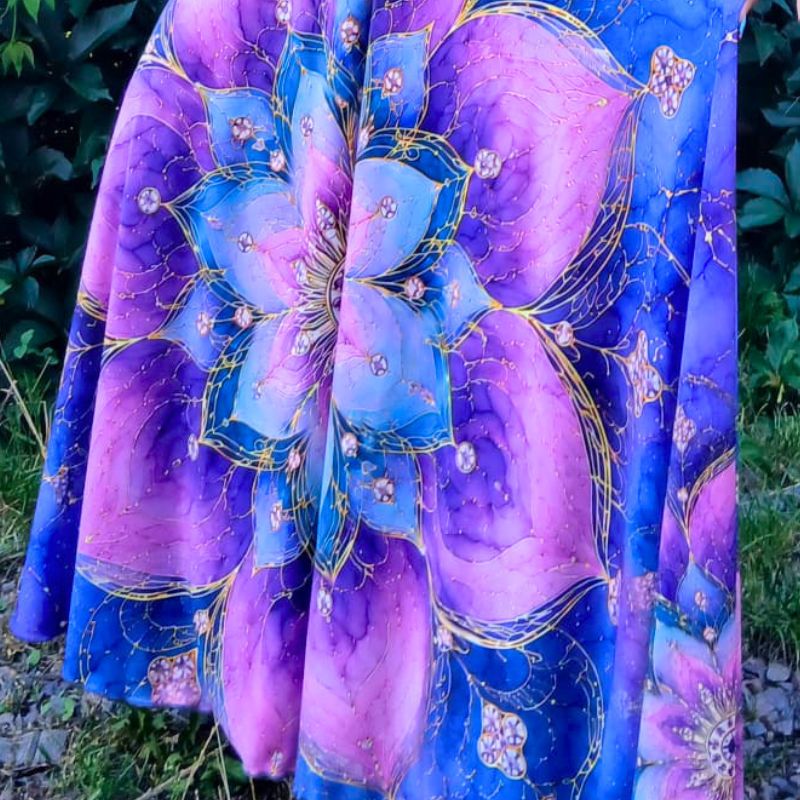 Dámská maxi sukně Květinová mandala, Venezia, vel. L/XL