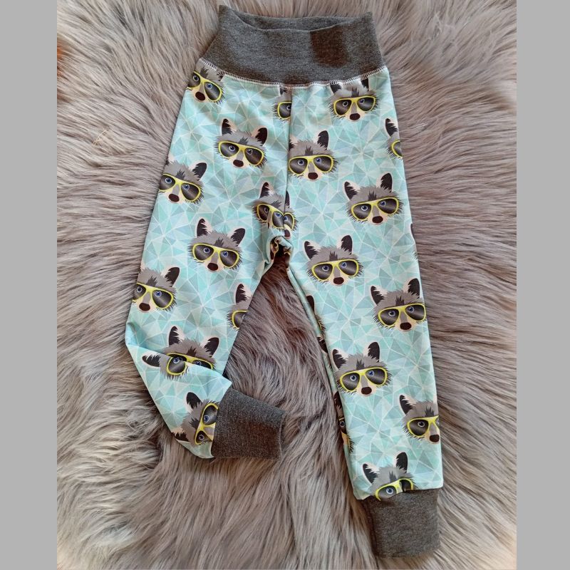 NIKOLEX Chlapecké rostoucí legíny teplákové, mýval, vel. 86-104