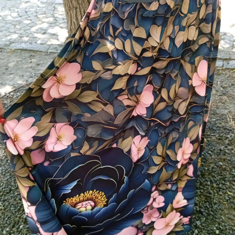 Dámská maxi sukně květinový vzor, Venezia vel. L/XL