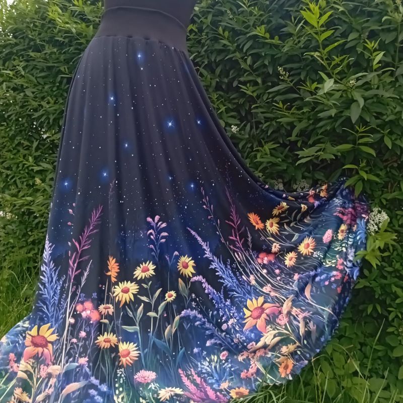 Dámská maxi sukně Noční louka Venezia vel. L/XL
