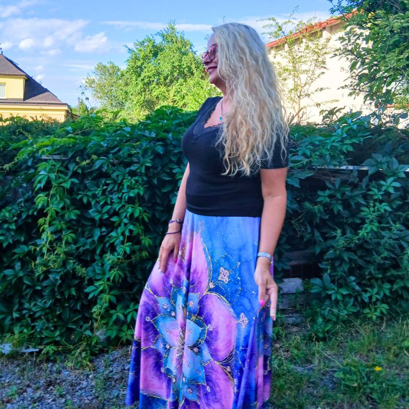 Dámská maxi sukně Květinová mandala, Venezia, vel. L/XL