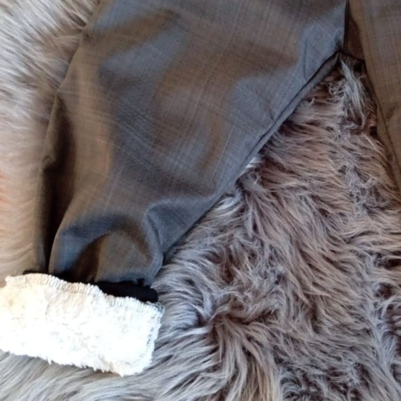 Chlapecké zimní softshellové kalhoty s beránkem šedé, vel. 86/104
