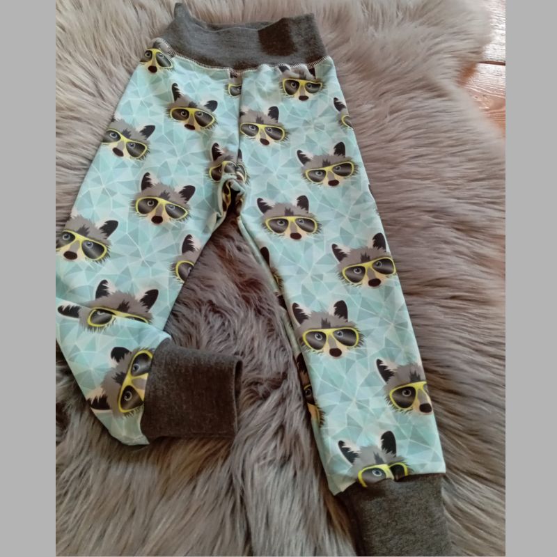 NIKOLEX Chlapecké rostoucí legíny teplákové, mýval, vel. 86-104