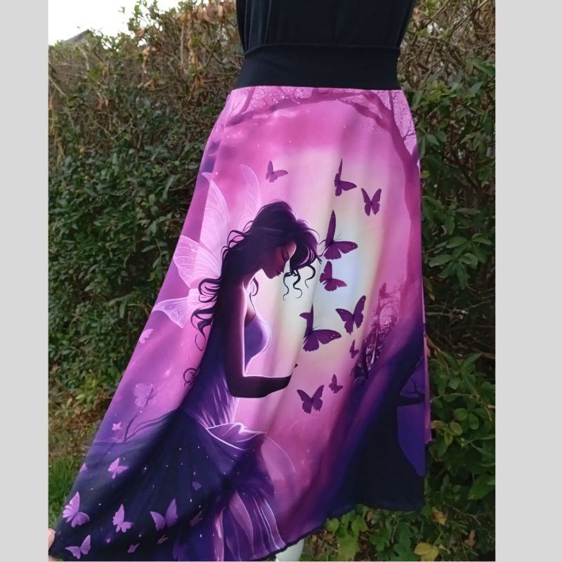 Nikolex Dámská půlkolová sukně z úpletu Víla, vel. L/XL