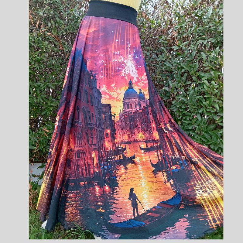 Dámská dlouhá sukně Benátky, venezia, vel. L/XL
