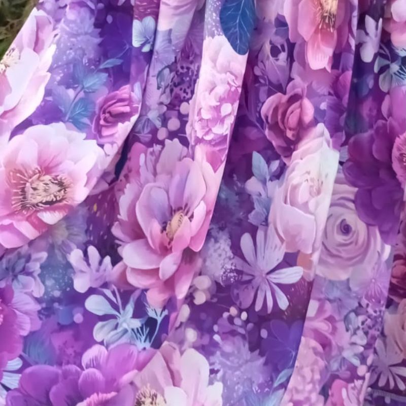 Dámská dlouhá sukně Pivoňky silky UNI