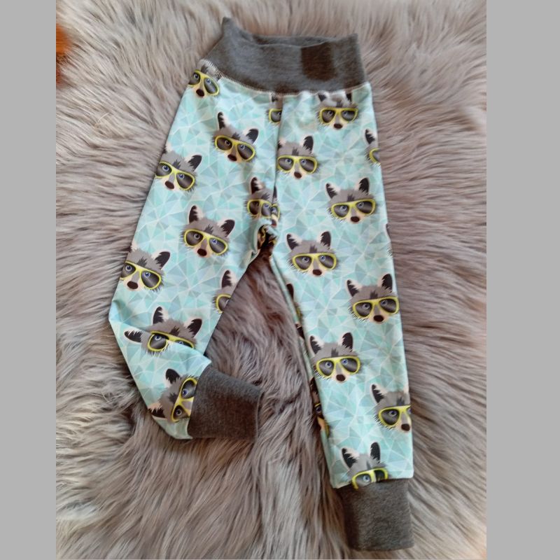 NIKOLEX Chlapecké rostoucí legíny teplákové, mýval, vel. 86-104