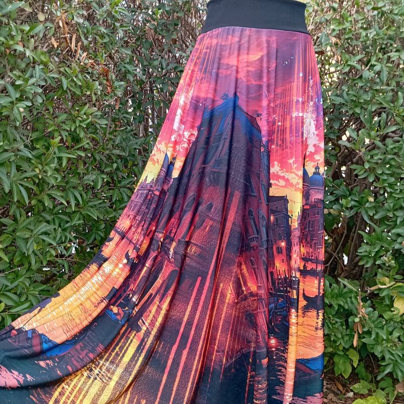 Dámská dlouhá sukně Benátky, venezia, vel. L/XL