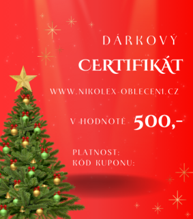 Vánoční dárkový poukaz v hodnotě 500,-