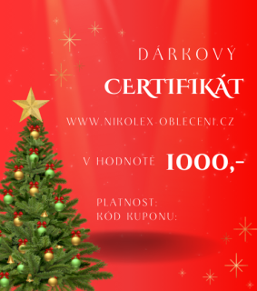 Vánoční dárkový poukaz v hodnotě 1000,-