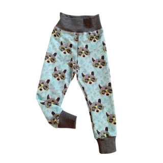 NIKOLEX Chlapecké rostoucí legíny teplákové, mýval, vel. 86-104