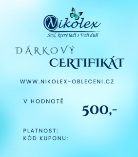 Dárkový poukaz v hodnotě 500,-