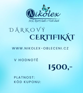 Dárkový poukaz v hodnotě 1500,-