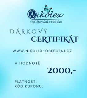 Dárkový poukaz v hodnotě 2000,-