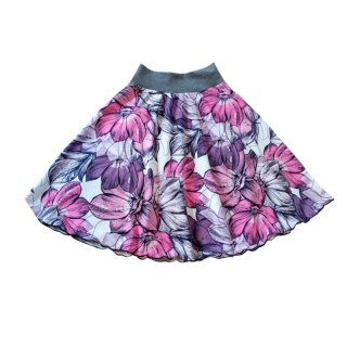 Dívčí letní sukně Květiny silky, vel. 8-10 let