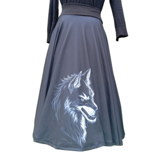 Dámská kolová sukně černá Vlk, vel. S/L