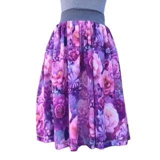 Nikolex Dámská nařasená krátká sukně Pivoňky, vel. S/XL