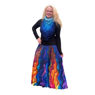 Dámská maxi sukně Barevné vlny Venezia, vel. L/XL