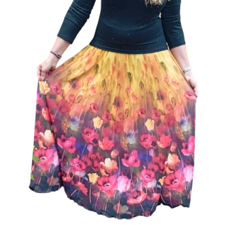 Dlouhá dámská sukně Máky venezia, vel. L/XL