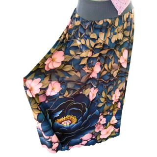 Dámská maxi sukně květinový vzor, Venezia vel. L/XL