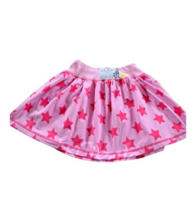 NIKOLEX Dívčí sukně růžová, vzor hvězdy, vel. 8 - 10 let