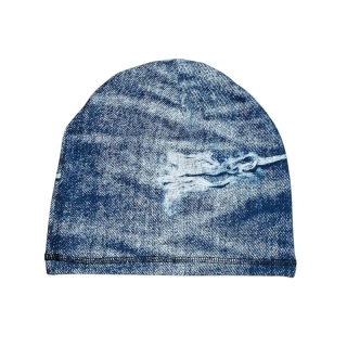 Jednovrstvá čepice, vz. geometrické jeans, vel. 52/55