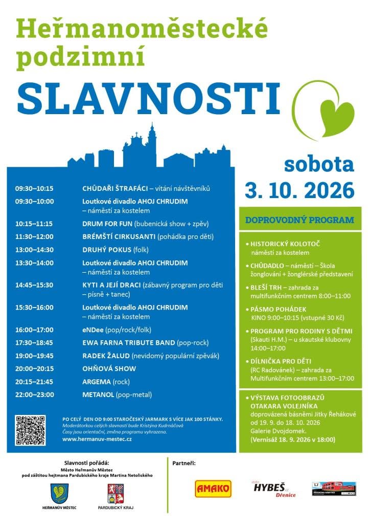 Leták pozvánka Heřmanoměstecké slavnosti
